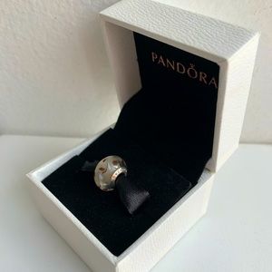 Persona Two Tone Murano Glass Charm (Brown/White)